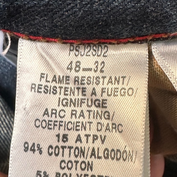 Men’s Bulwark flame resistant relaxed fit bootcut jean with stretch size 48 x 32 - Picture 3 of 5